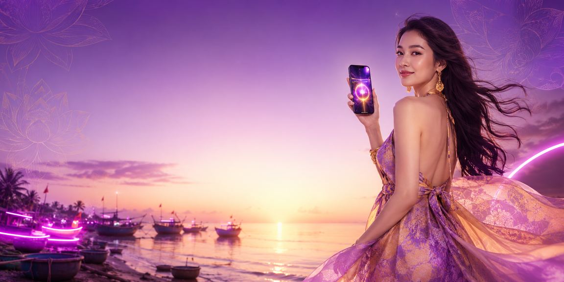 Người chơi thư giãn tại biển với casino di động